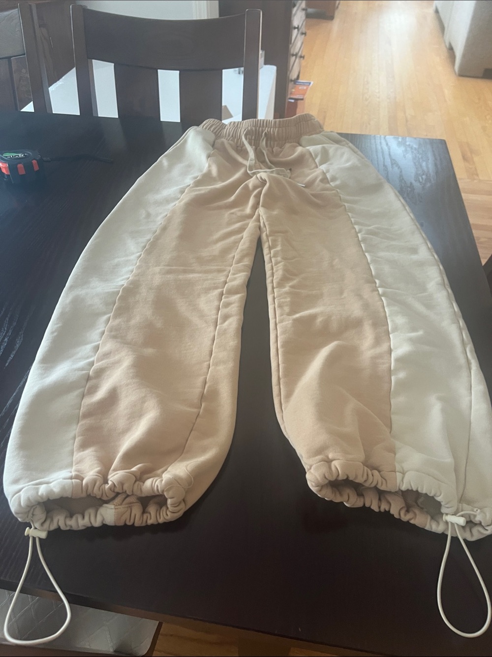 GREY LAB Two-Tone Tan & Cream Track Joggers